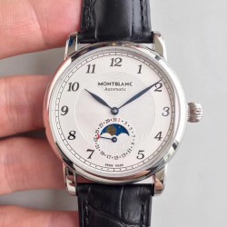 Replica Montblanc Star Legacy Moonphase 42MM U0116508 N Stainless Steel White Dial Swiss MB 24.19