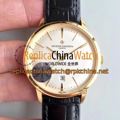 Replica Vacheron Constantin Patrimony 85180/000J-9231 MK Yellow Gold White Dial Swiss 2450 Q6