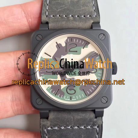 Replica Bell & Ross BR 03-92 Black Camo BR PVD Grey Safari Dial M9015