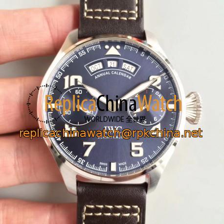 Replica IWC Big Pilot Annual Calendar Edition 150 Years IW502708 N Stainless Steel Blue Dial Swiss 52850