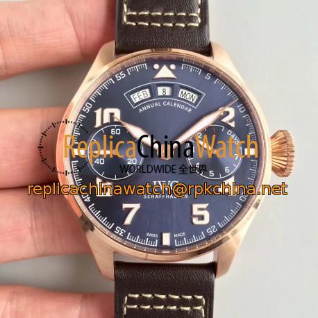 Replica IWC Big Pilot Annual Calendar Edition 150 Years IW502708 N Rose Gold Blue Dial Swiss 52850