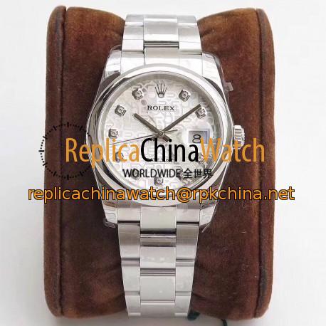 Replica Rolex Datejust 36MM 116234 DJ Stainless Steel 904L Silver Anniversary Jubilee Dial Swiss 3135