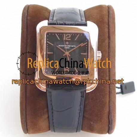 Replica Vacheron Constantin Historiques Toledo 1951 86300/000R-9826 GS Rose Gold Black Dial  M9015