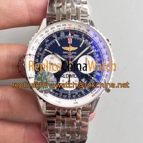 Replica Breitling Navitimer 01 AB012012/BB01/447A JF Stainless Steel Blue Dial Swiss 7750