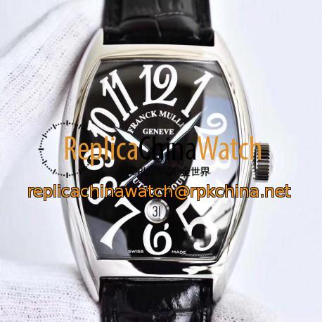 Replica Franck Muller Casablanca Date 8880 C DT GF Stainless Steel Black Dial Swiss 2824-2