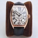 Replica Franck Muller Casablanca Date 8880 C DT WF V2 Rose Gold Silver Dial Swiss 2824-2