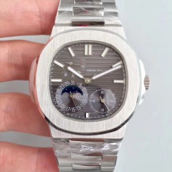 Replica Patek Philippe Nautilus Moonphase 5712/1A-001 N Stainless Steel Grey Dial Swiss 240 PS IRM C LU