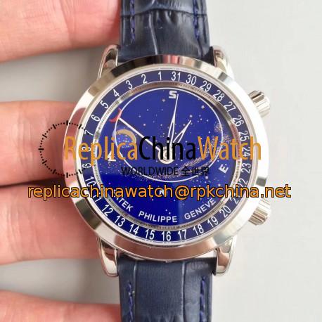 Replica Patek Philippe Grand Complications Sky Moon Celestial 6102P-001 N Stainless Steel Blue Dial Swiss 240 LU CL C