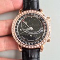 Replica Patek Philippe Grand Complications Sky Moon Celestial 6104R-001 N Rose Gold & Diamonds Black Dial Swiss 240 LU CL C