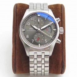 Replica IWC Pilot Spitfire Chronograph IW387804 ZF Stainless Steel Anthracite Dial Swiss 7750