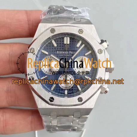 Replica Audemars Piguet Royal Oak Chronograph 26331 JH Stainless Steel Blue Dial Swiss 7750