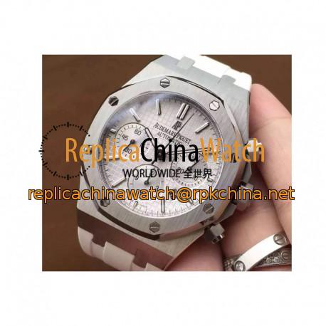 Replica Audemars Piguet Royal Oak Chronograph 26331 Stainless Steel White Dial Rubber Strap Swiss 7750