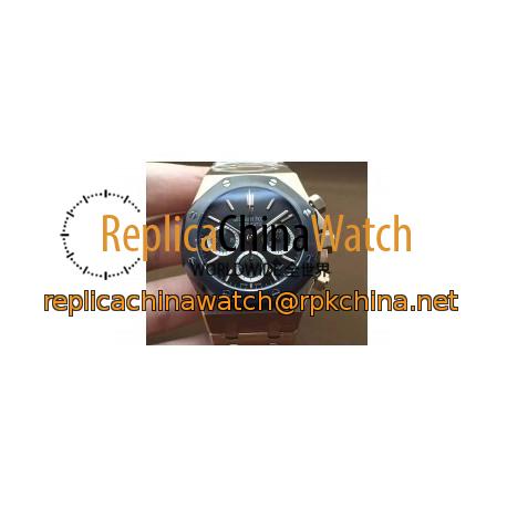 Replica Audemars Piguet Royal Oak Chronograph 26331 Rose Gold Black Dial Swiss 7750