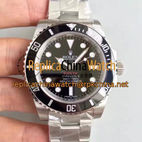 Replica Rolex Submariner FUCK EM 114060 N V6S Stainless Steel Black Dial Swiss 2836-2