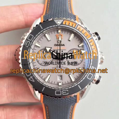 Replica Omega Seamaster Planet Ocean 600M Chronograph 215.92.46.51.99.001 OM V2 Stainless Steel Grey Dial Swiss 9900