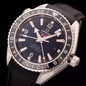 Replica Omega Seamaster Planet Ocean GMT Stainless Steel Black Dial  Swiss 8605