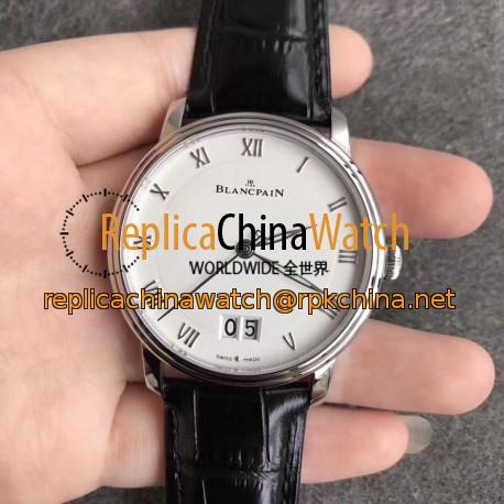 Blancpain Villeret Grande Date 6669-1127-55B HG V2 Stainless Steel White Dial Swiss 6950