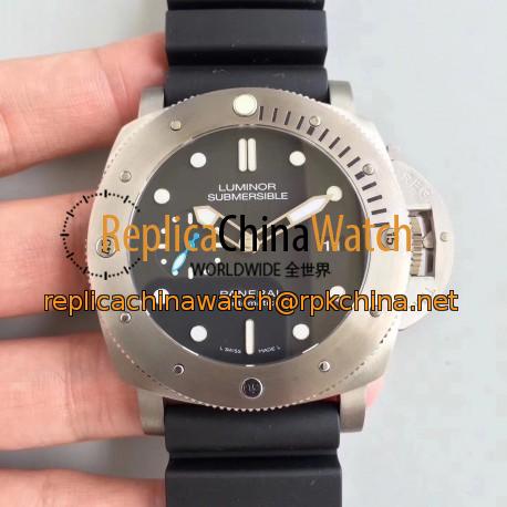 Replica Panerai Luminor Submersible 1950 3 Days Automatic PAM 1305 ZF Titanium Black Dial Swiss P9010