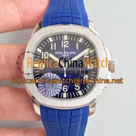 Replica Patek Philippe Aquanaut 5168G-001 PF Stainless Steel Blue Dial Swiss 324SC