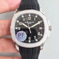 Replica Patek Philippe Aquanaut Jumbo 5167A-001 PF Stainless Steel Black Dial Swiss 324SC