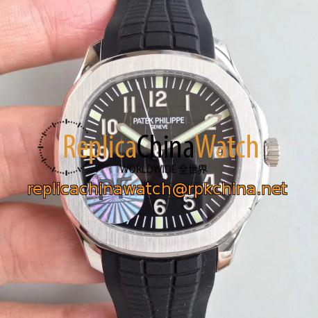 Replica Patek Philippe Aquanaut Jumbo 5167A-001 PF Stainless Steel Black Dial Swiss 324SC