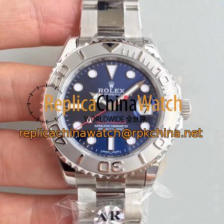 Replica Rolex Yacht-Master 37 268622 AR Stainless Steel 904L Blue Dial Swiss 2824-2