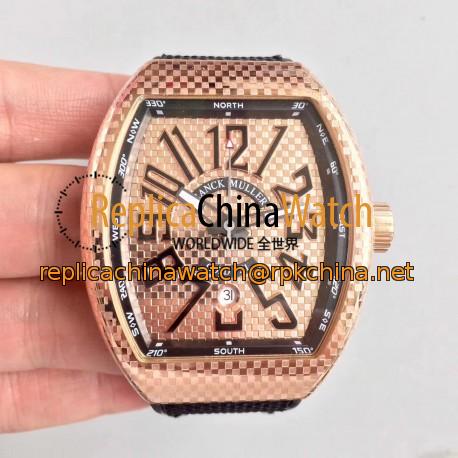 Replica Franck Muller Vanguard V45 ABF Rose Gold Rose Gold Dial Swiss 2824-2