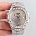 Replica Patek Philippe Nautilus Jumbo 5719/10G-010 DM Stainless Steel & Diamonds Diamond Dial Swiss 324SC