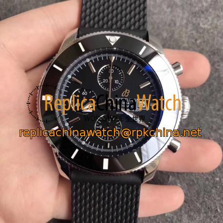 Replica Breitling Superocean Heritage II Chronograph 46 A1332024 N Stainless Steel Black Dial Swiss 7750