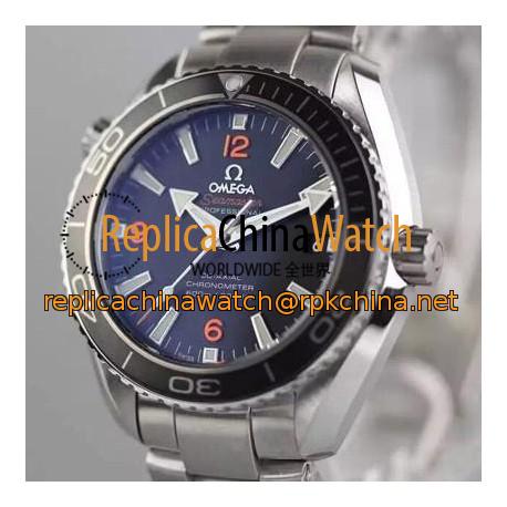 Replica Omega Seamaster Planet Ocean 42MM Stainless Steel Black Dial Swiss 8500