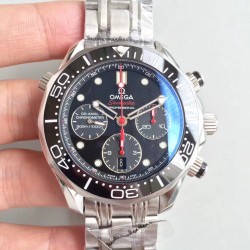 Replica Omega Seamaster Diver 300M Co-Axial Chronograph 44MM 212.32.44.50.01.001 OM Stainless Steel Black Dial Swiss 7753