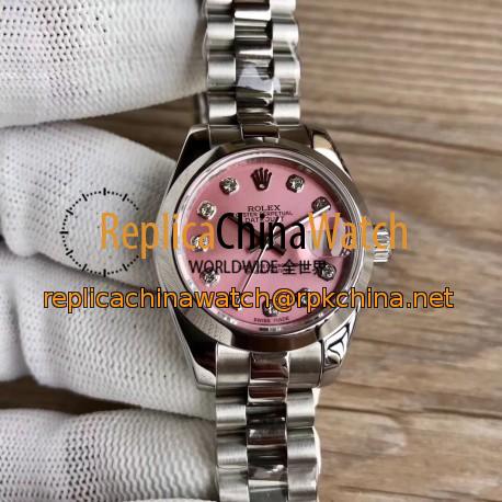 Replica Rolex Lady Datejust 28 279160 28MM WF Stainless Steel Pink Mother Of Pearl Dial Swiss 2671