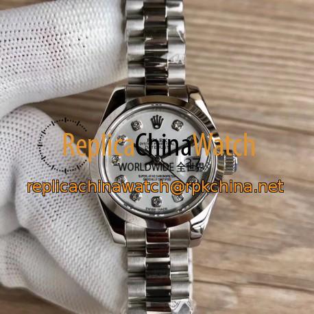 Replica Rolex Lady Datejust 28 279166 28MM WF Stainless Steel Silver Dial Swiss 2671