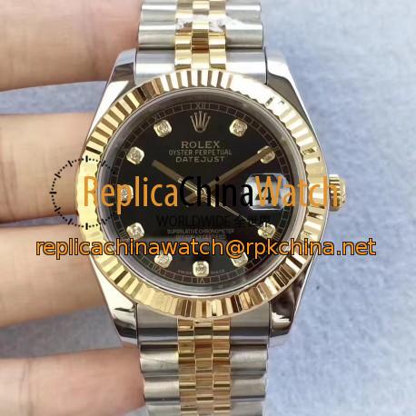 Replica Rolex Datejust II 126333 41MM N Stainless Steel & Yellow Gold Black Dial Swiss 2836-2