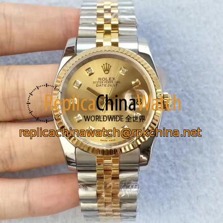 Replica Rolex Datejust II 126333 41MM N Stainless Steel & Yellow Gold Champagne Dial Swiss 2836-2