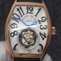 Replica Franck Muller Cintree Curvex Imperial Tourbillon 8880 T FM Rose Gold Silver Dial Swiss Tourbillon