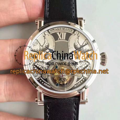 Replica Speake Marin 2002 EQ Stainless Steel White Skull Dial Swiss Tourbillon