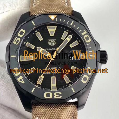 Replica Tag Heuer Aquaracer Calibre 5 WAY208C.FC6383 HBB V6 PVD Black Dial Swiss 2824-2