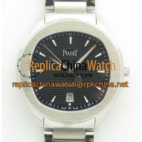 Replica Piaget Polo G0A41003 3A Stainless Steel Black Dial Swiss 1110P