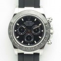 Replica Rolex Daytona Cosmograph 116519LN JH Stainless Steel Black Dial Swiss 4130 Run 6@SEC