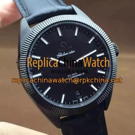 Replica Omega Constellation Globemaster 39MM PVD Black Dial Swiss 8913