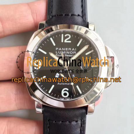 Replica Panerai Luminor Power Reserve PAM027 N Stainless Steel Black Dial Swiss 2824-2