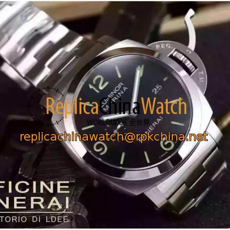 Replica Panerai Luminor Marina 1950 3 Days Automatic Acciaio PAM328 SF V5 Stainless Steel Black Dial Swiss P9000