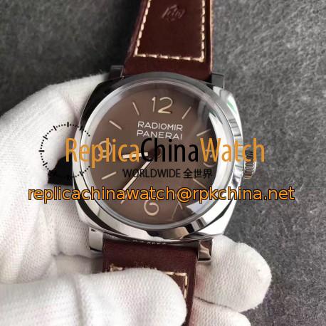 Replica Panerai Radiomir 1940 3 Days Acciaio PAM662 SF Stainless Steel Brown Dial Swiss P3000