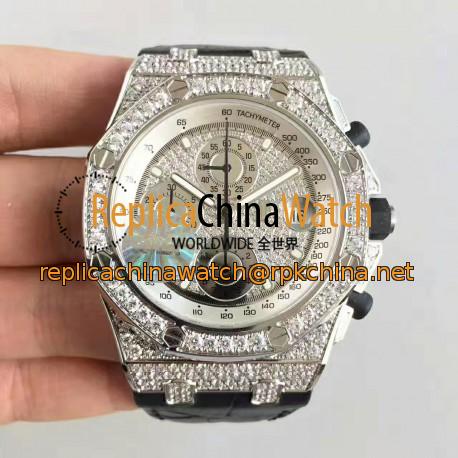 Replica Audemars Piguet Royal Oak Offshore 26067BC.ZZ.D002CR.01 JF V2 Steel & Diamonds Diamond Dial Swiss 7750