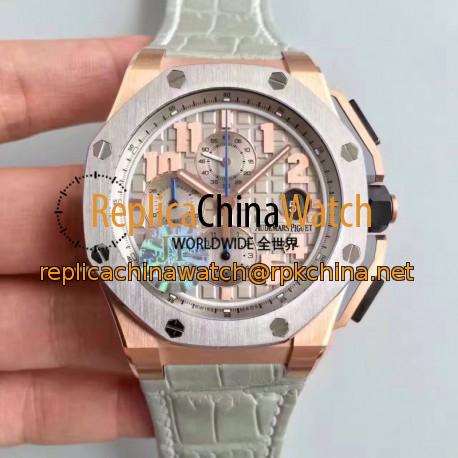 Replica Audemars Piguet Royal Oak Offshore LeBron James 26210OI.OO.A109CR.01 JF V5 Rose Gold Gray Dial Swiss 3126