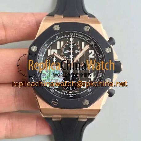 Replica Audemars Piguet Royal Oak Offshore 25940O.OO.D002CA.01 JF V5 Rose Gold & Ceramic Grey Dial Swiss 7750