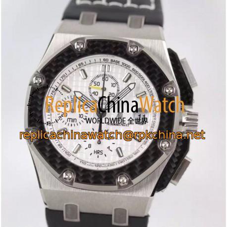 Replica Audemars Piguet Royal Oak Offshore Juan Pablo Montoya 2603010.OO.D001IN.01 JF V2 Titanium White Dial Swiss 2840