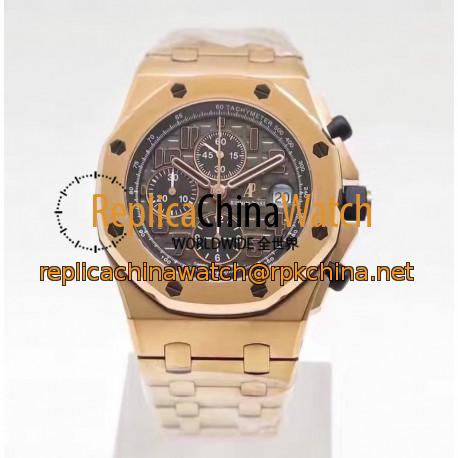 Replica Audemars Piguet Royal Oak Offshore Don Ramon De La Cruz 26192OR.D0801CR.01 JF V2 Rose Gold Grey Dial Swiss 7750