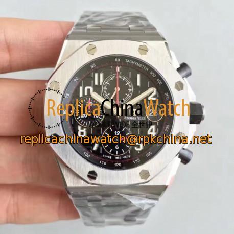 Replica Audemars Piguet Royal Oak Offshore 26470ST.OO.A101CR.01 JF V2 Stainless Steel Black Dial Swiss 3126